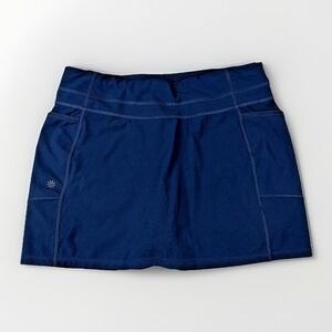 Athleta Skort Women's Small Navy Blue Activewear Skirt Shorts Pocket Athletic